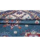 Power Loomed Kazak Wool Rug 9' 4" X 11' 8" 9' 4" X 11' 8" (284 X 356) / Green / Ivory