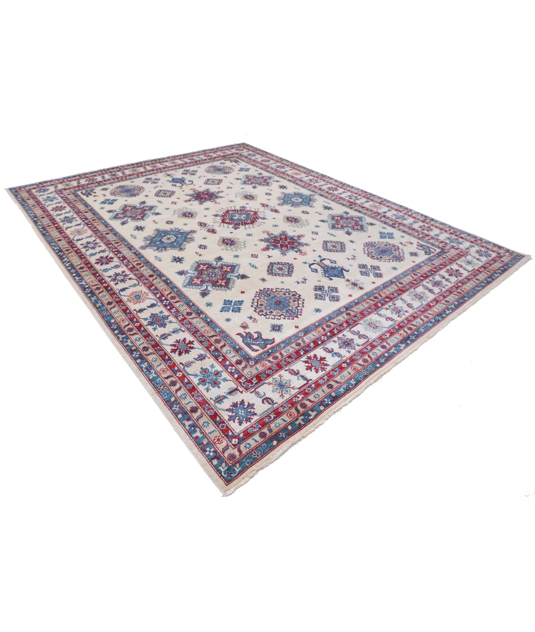 Power Loomed Kazak Wool Rug 9' 4" X 11' 9" 9' 4" X 11' 9" (284 X 358) / Ivory / Ivory