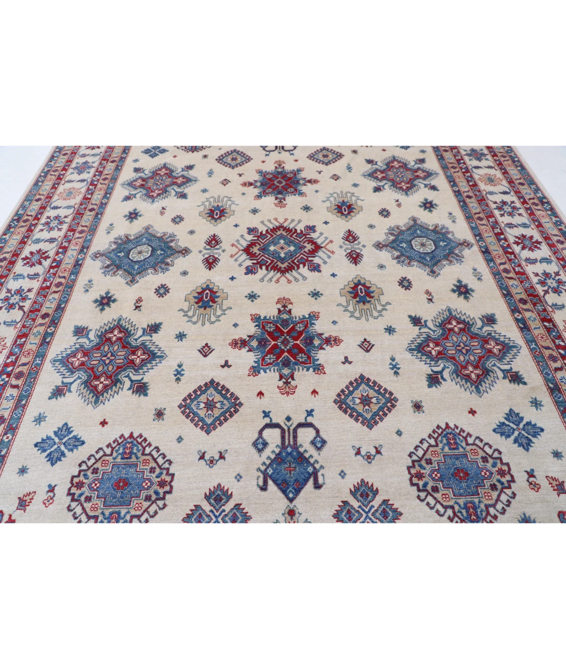Power Loomed Kazak Wool Rug 9' 4" X 11' 9" 9' 4" X 11' 9" (284 X 358) / Ivory / Ivory