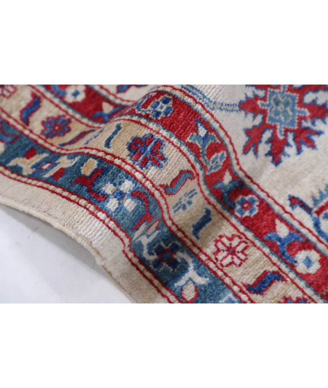 Power Loomed Kazak Wool Rug 9' 4" X 11' 9" 9' 4" X 11' 9" (284 X 358) / Ivory / Ivory