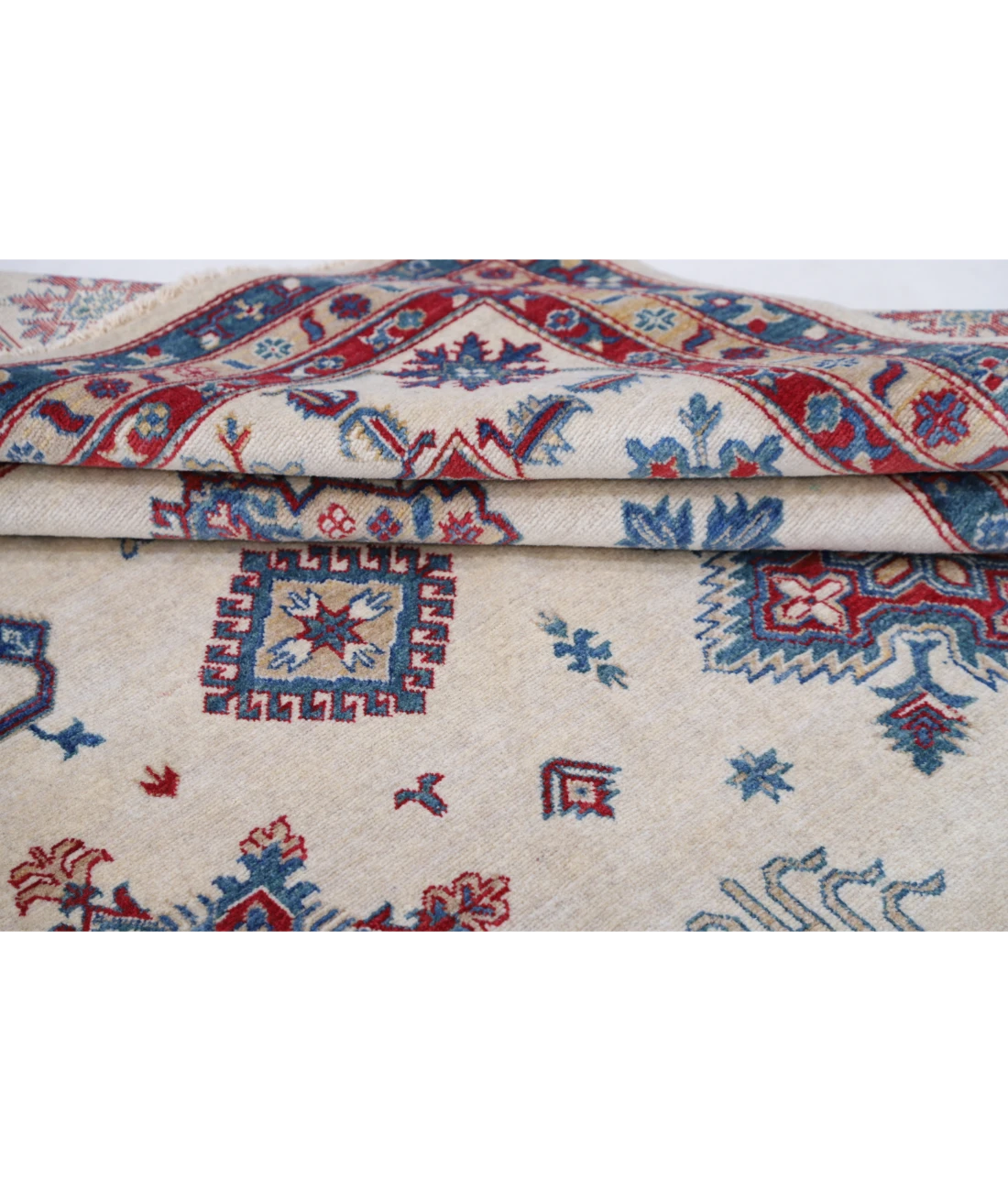 Power Loomed Kazak Wool Rug 9' 4" X 11' 9" 9' 4" X 11' 9" (284 X 358) / Ivory / Ivory