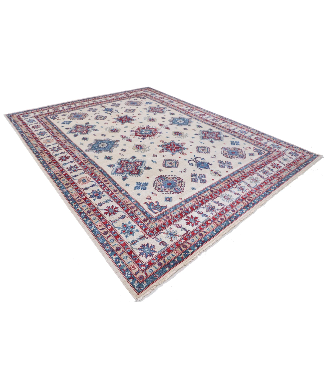 Power Loomed Kazak Wool Rug 9' 3" X 11' 9" 9' 3" X 11' 9" (282 X 358) / Ivory / Ivory