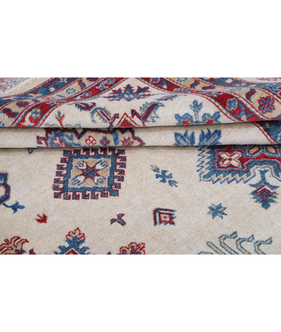 Power Loomed Kazak Wool Rug 9' 3" X 11' 9" 9' 3" X 11' 9" (282 X 358) / Ivory / Ivory