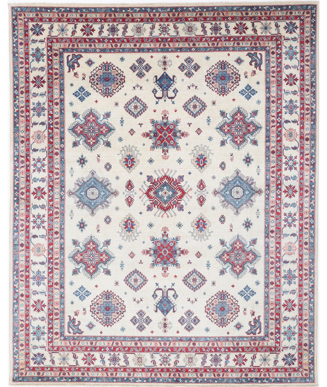 Power Loomed Kazak Wool Rug 9' 3" X 11' 9" 9' 3" X 11' 9" (282 X 358) / Ivory / Ivory