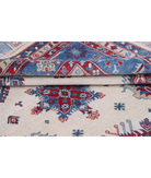 Power Loomed Kazak Wool Rug 9' 3" X 11' 9" 9' 3" X 11' 9" (282 X 358) / Ivory / Blue