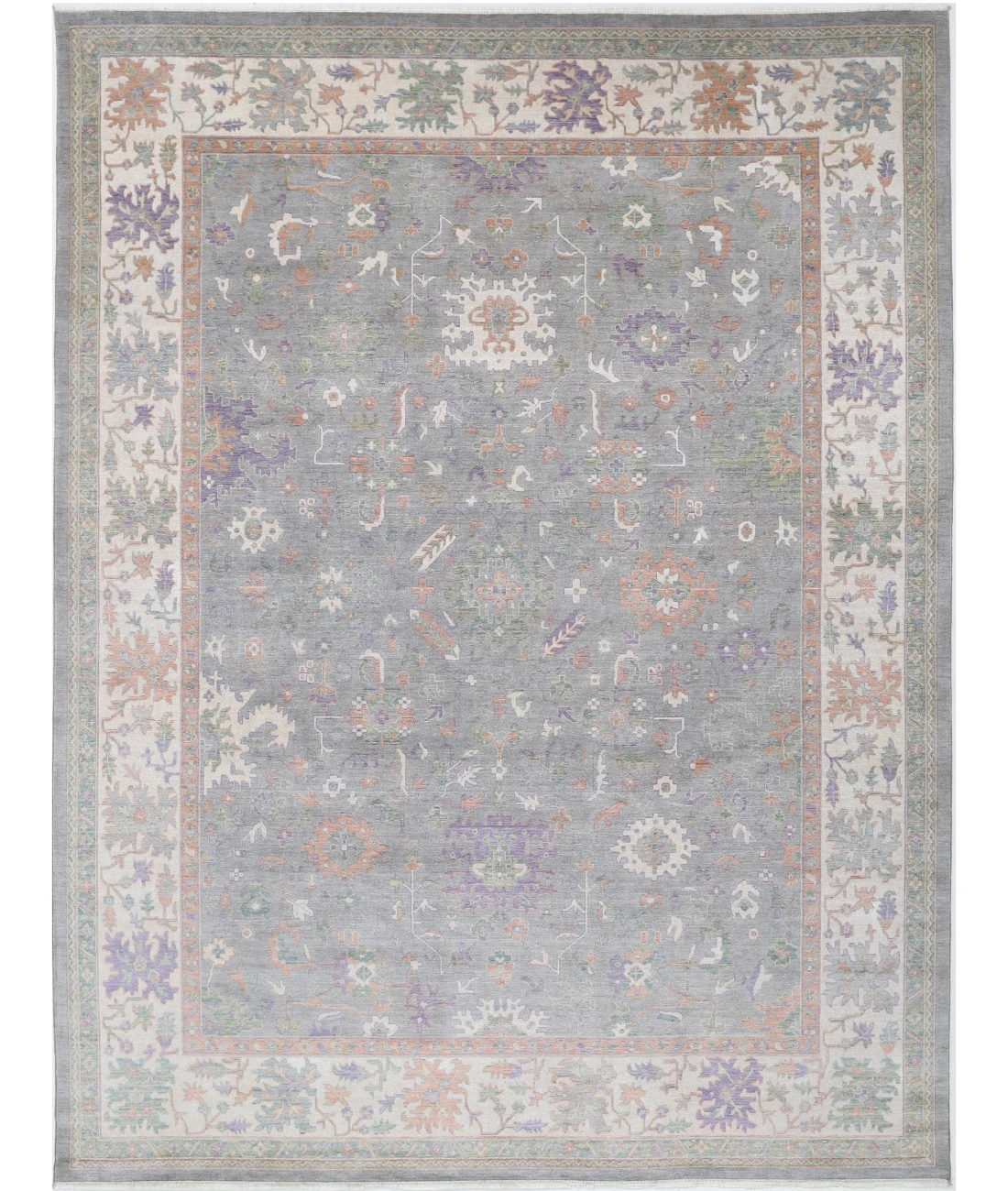 Power Loomed Lily Wool Rug 8' 10" X 11' 10" 8' 10" X 11' 10" (269 X 361) / Grey / Ivory