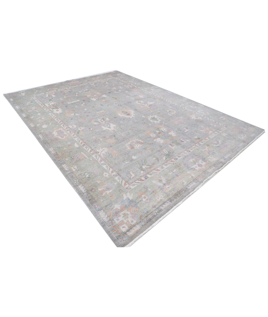 Power Loomed Lily Wool Rug 8' 10" X 11' 11" 8' 10" X 11' 11" (269 X 363) / Grey / Green