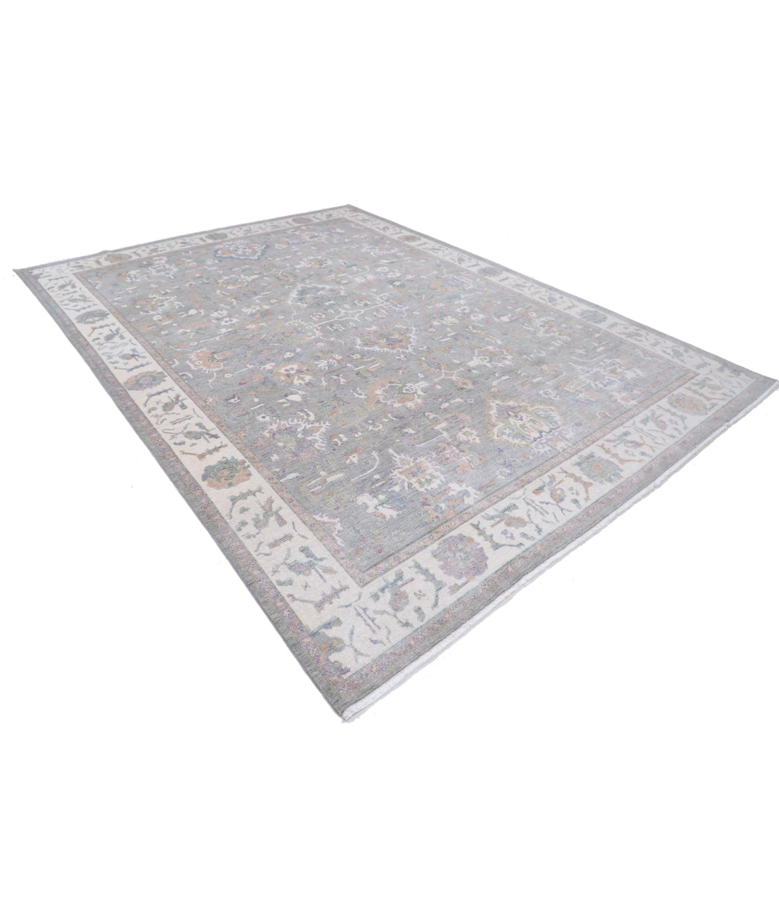 Power Loomed Lily Wool Rug 8' 10" X 12' 0" 8' 10" X 12' 0" (269 X 366) / Grey / Ivory