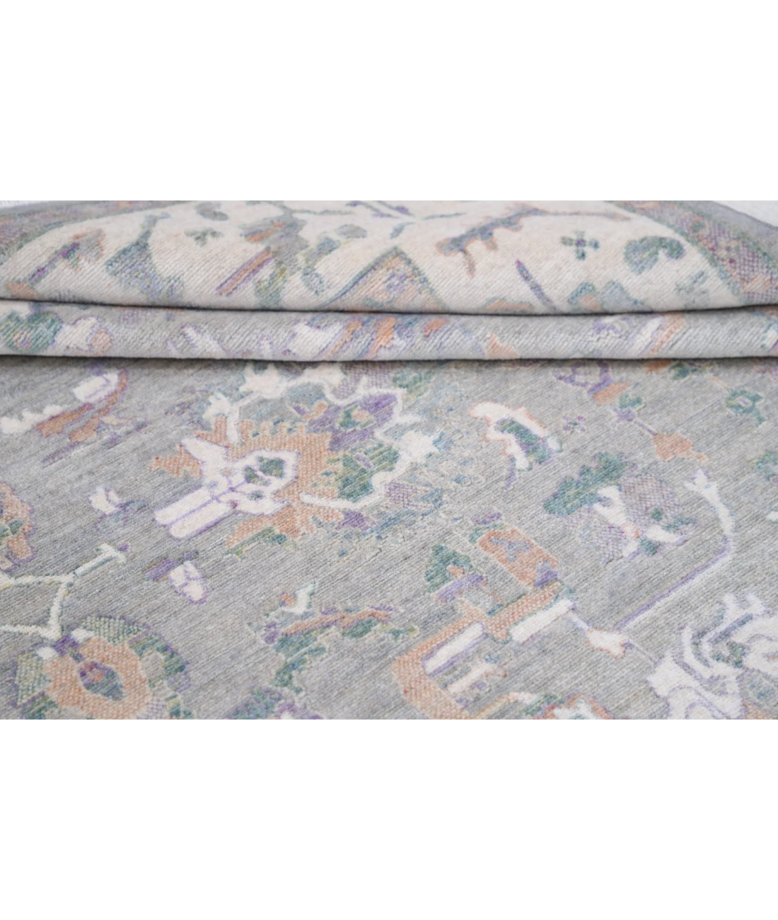 Power Loomed Lily Wool Rug 8' 10" X 12' 0" 8' 10" X 12' 0" (269 X 366) / Grey / Ivory