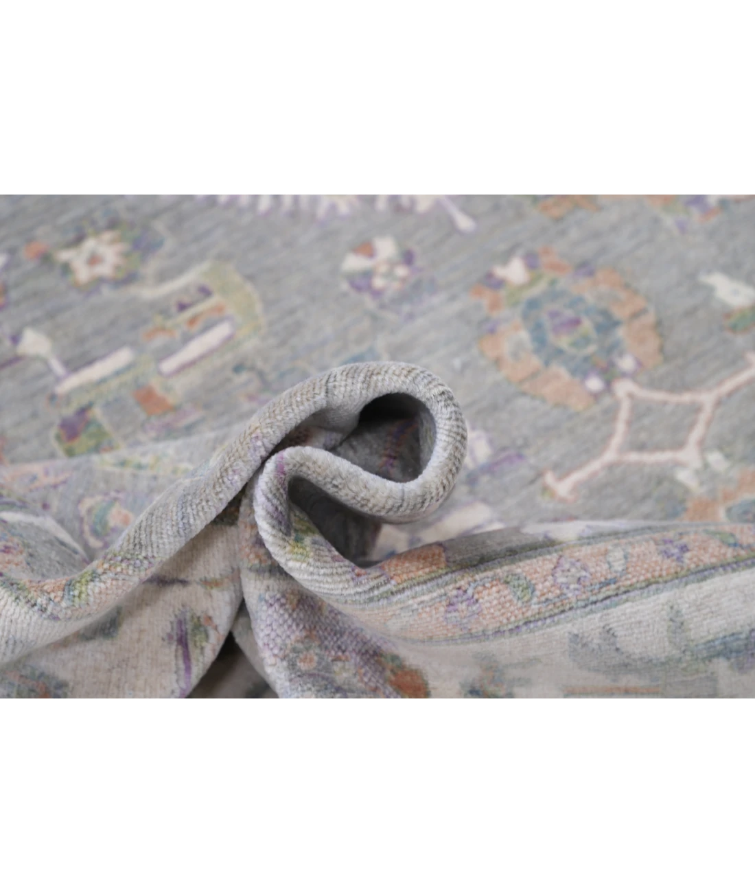 Power Loomed Lily Wool Rug 8' 10" X 12' 0" 8' 10" X 12' 0" (269 X 366) / Grey / Ivory