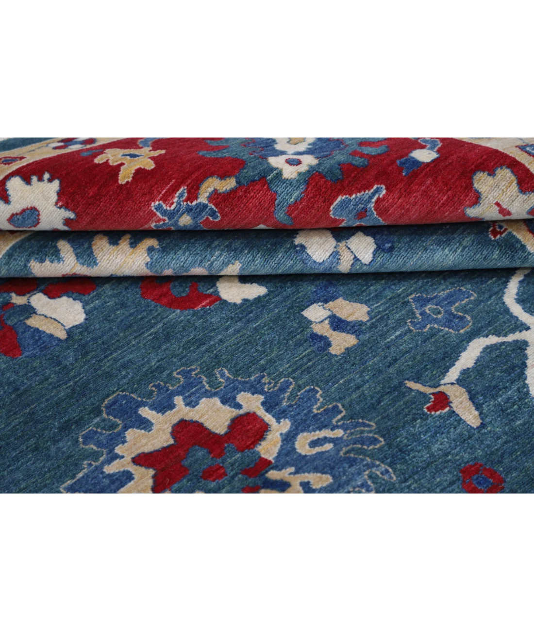 Power Loomed Lily Wool Rug 8' 11" X 11' 10" 8' 11" X 11' 10" (272 X 361) / Green / Red