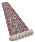 Power Loomed Mamluk Wool Rug 2' 11" X 31' 2" 2' 11" X 31' 2" (89 X 950) / Red / Ivory