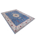 Power Loomed Pasha Wool Rug 7' 2" X 9' 5" 7' 2" X 9' 5" (219 X 287) / Blue / Ivory