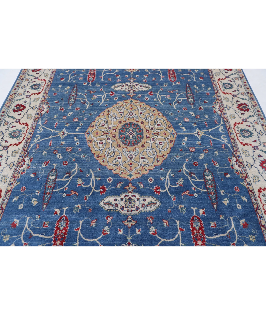 Power Loomed Pasha Wool Rug 7' 2" X 9' 5" 7' 2" X 9' 5" (219 X 287) / Blue / Ivory