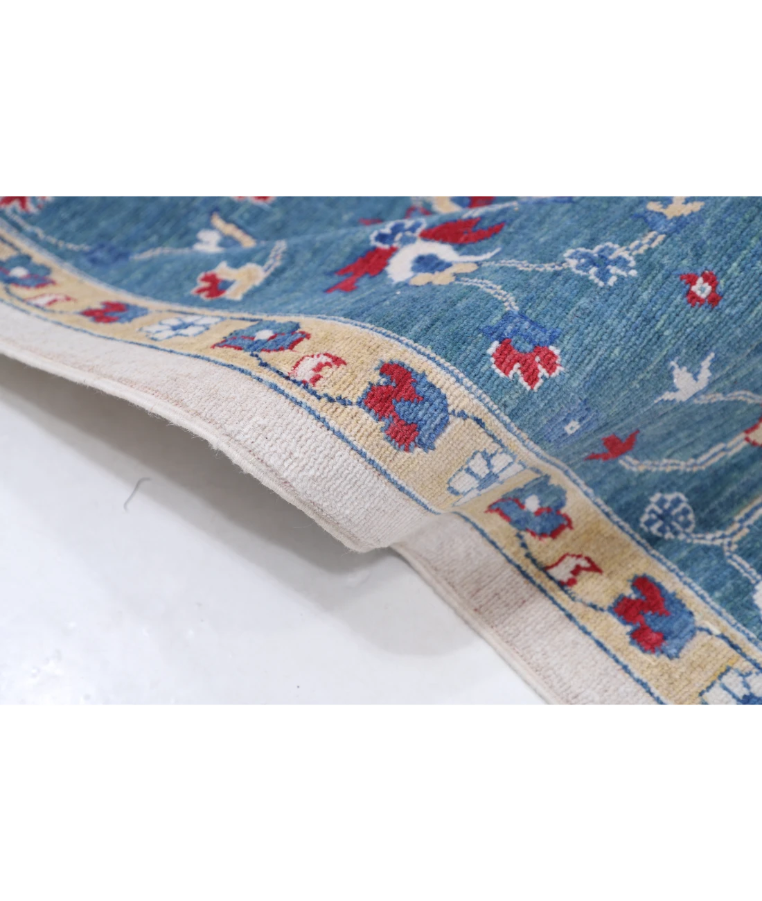 Power Loomed Pasha Wool Rug 9' 1" X 12' 0" 9' 1" X 12' 0" (277 X 366) / Ivory / Blue