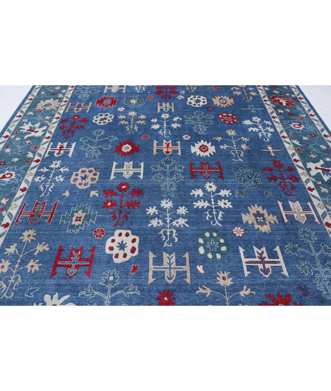 Power Loomed Pasha Wool Rug 8' 11" X 11' 11" 8' 11" X 11' 11" (272 X 363) / Blue / Green