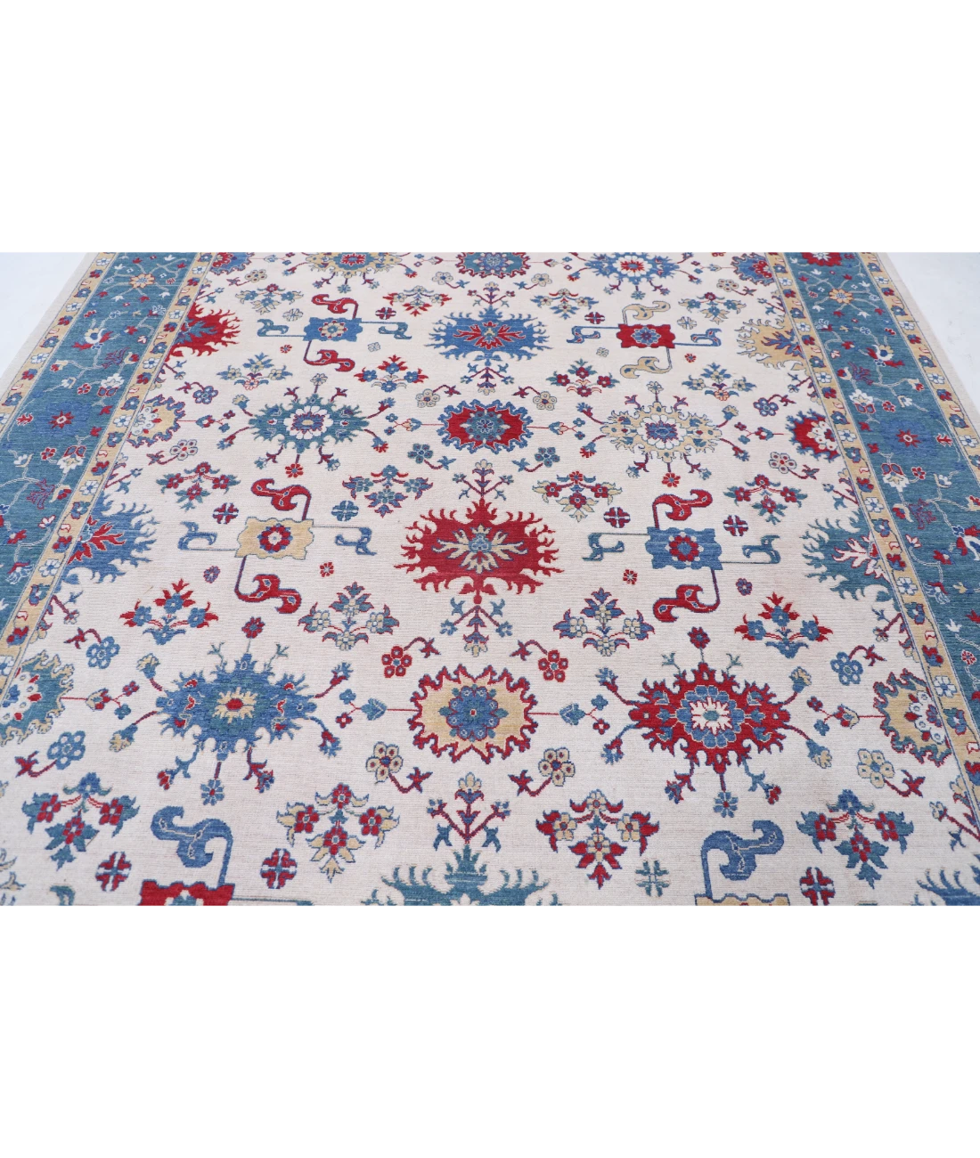 Power Loomed Pasha Wool Rug 9' 2" X 12' 0" 9' 2" X 12' 0" (280 X 366) / Ivory / Blue