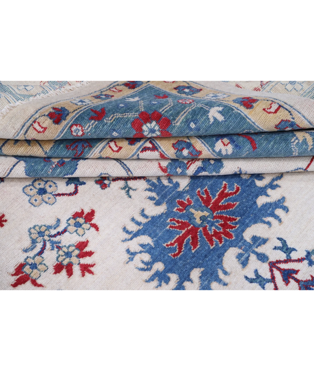 Power Loomed Pasha Wool Rug 9' 2" X 12' 0" 9' 2" X 12' 0" (280 X 366) / Ivory / Blue