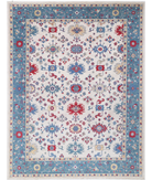 Power Loomed Pasha Wool Rug 9' 2" X 12' 0" 9' 2" X 12' 0" (280 X 366) / Ivory / Blue