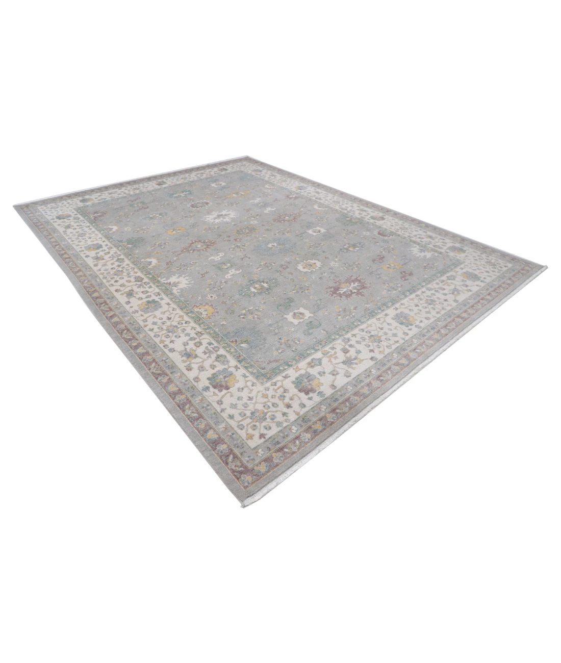 Power Loomed Pasha Wool Rug 9' 0" X 12' 0" 9' 0" X 12' 0" (274 X 366) / Grey / Ivory