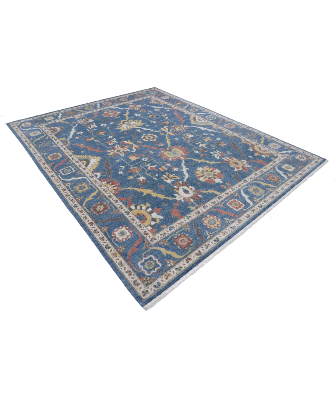 Power Loomed Pasha Wool Rug 8' 0" X 9' 11" 8' 0" X 9' 11" (244 X 302) / Blue / Blue