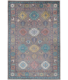 Power Loomed Pasha Wool Rug 6' 6" X 10' 0" 6' 6" X 10' 0" (198 X 305) / Brown / Green