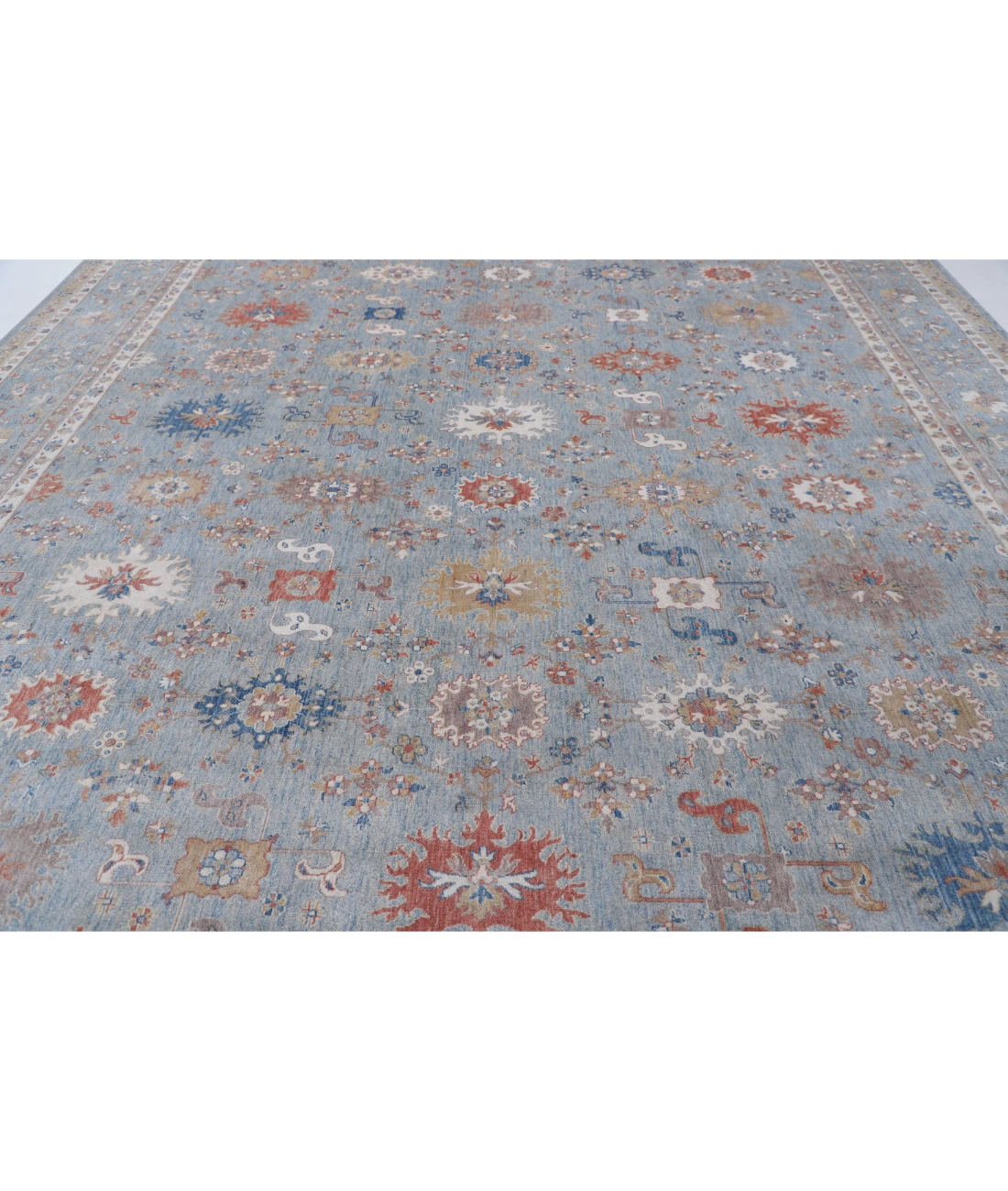 Power Loomed Pasha Wool Rug 12' 0" X 14' 10" 12' 0" X 14' 10" (366 X 452) / Blue / Blue