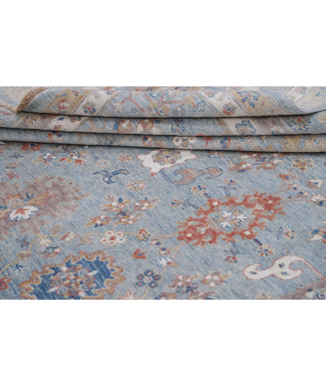 Power Loomed Pasha Wool Rug 12' 0" X 14' 10" 12' 0" X 14' 10" (366 X 452) / Blue / Blue