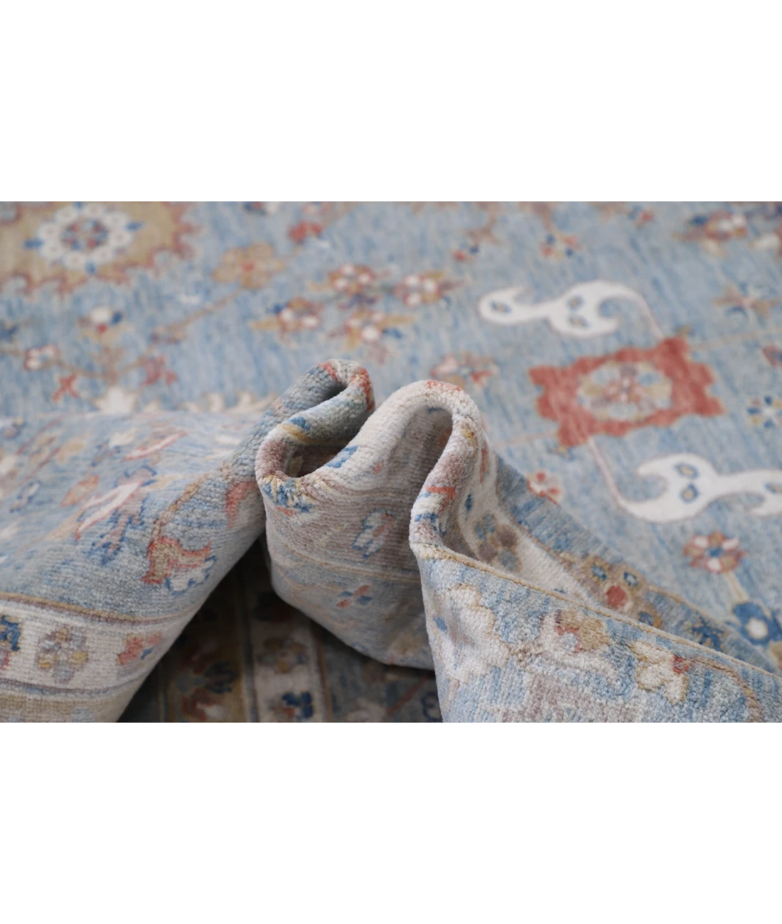 Power Loomed Pasha Wool Rug 12' 0" X 14' 10" 12' 0" X 14' 10" (366 X 452) / Blue / Blue