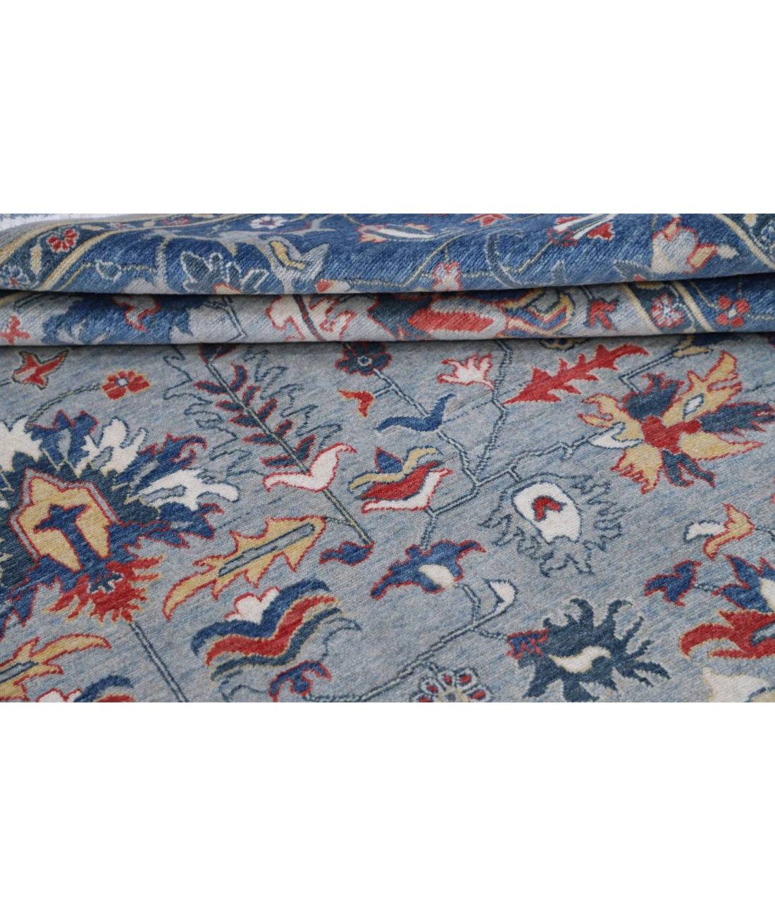 Power Loomed Pasha Wool Rug 7' 11" X 10' 0" 7' 11" X 10' 0" (241 X 305) / Grey / Blue