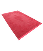 Vista 6'4'' X 9'9'' Power-Loomed Wool-Bamboo Silk Rug 6'4'' x 9'9'' (190 X 293) / Red / Red