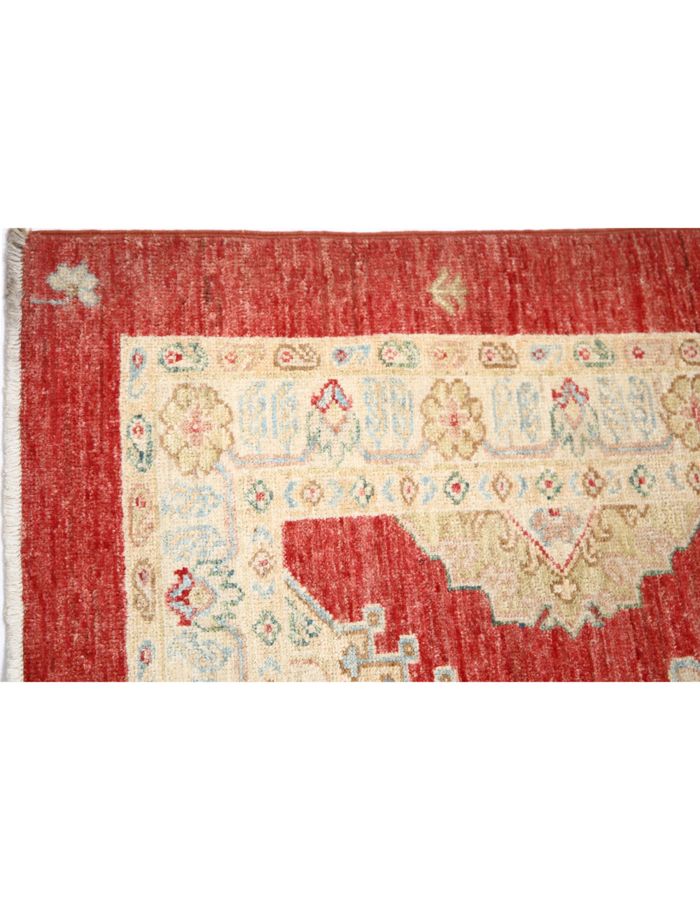 Ziegler 2' 11" X 7' 10" Hand-Knotted Wool Rug 2' 11" X 7' 10" (89 X 239) / Red / Ivory