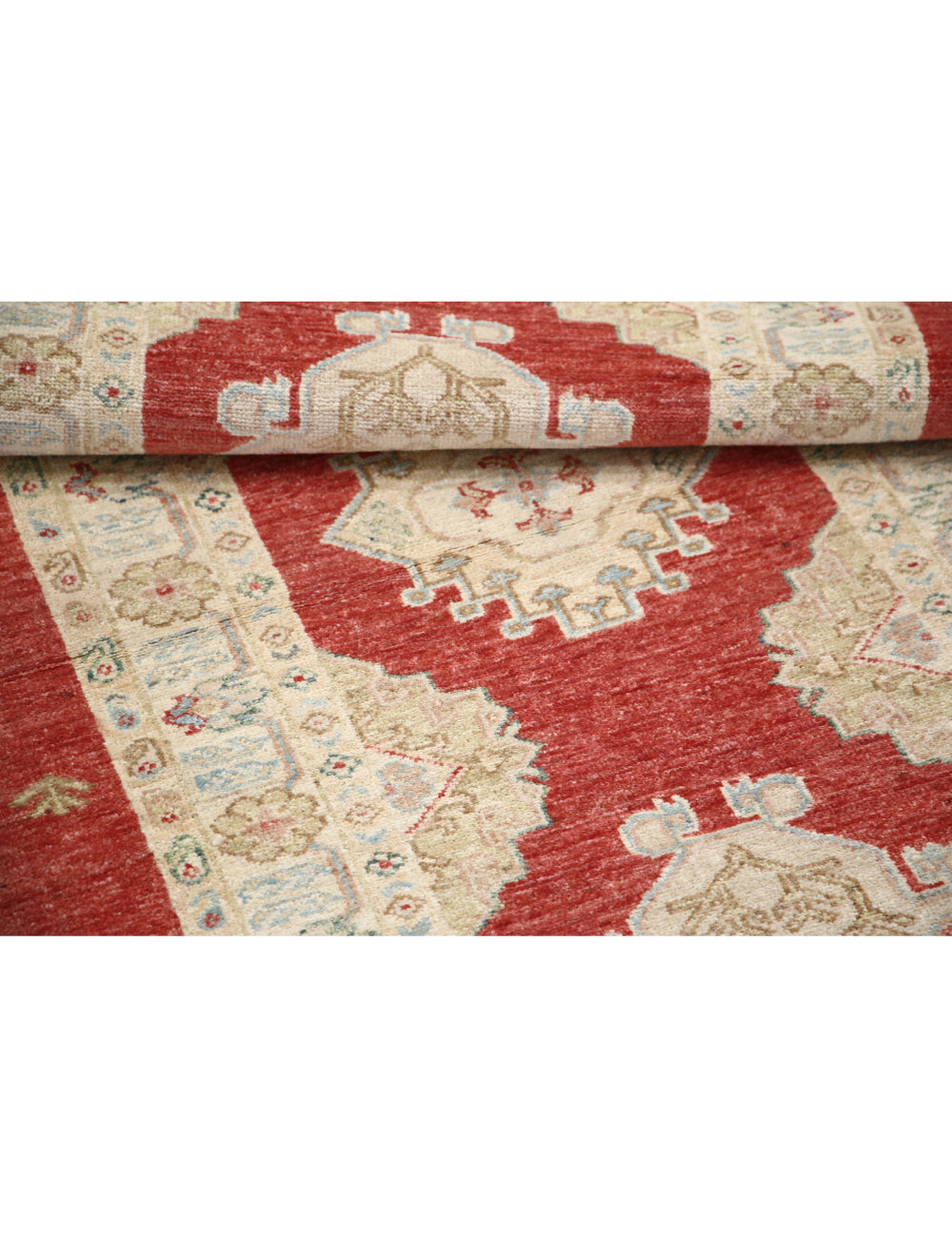 Ziegler 2' 11" X 7' 10" Hand-Knotted Wool Rug 2' 11" X 7' 10" (89 X 239) / Red / Ivory